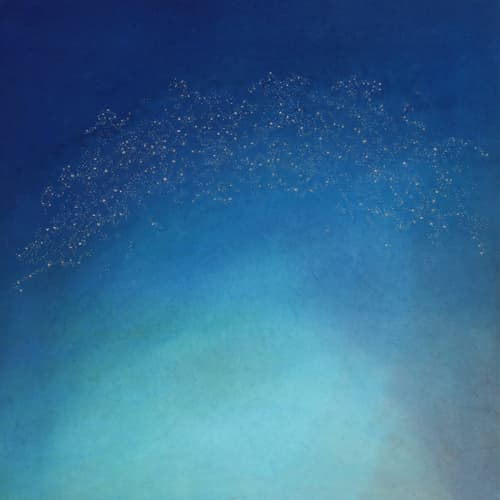 Look To The Stars/ 순지에 분채, 자수/ 90x90cm/ 2015
