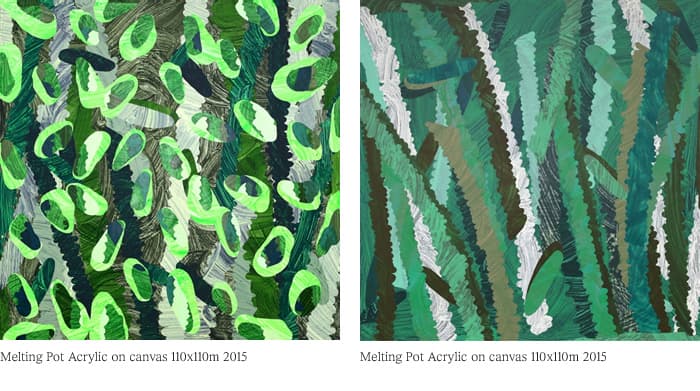 Melting Pot Acrylic on canvas 110x110, 2015 / Melting Pot Acrylic on canvas 110x110, 2015