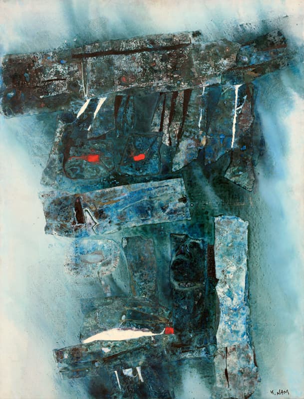남관, 푸른 땅 (3), 1967, Oil on canvas, 114.5 x 87.5cm, 현대화랑 제공
