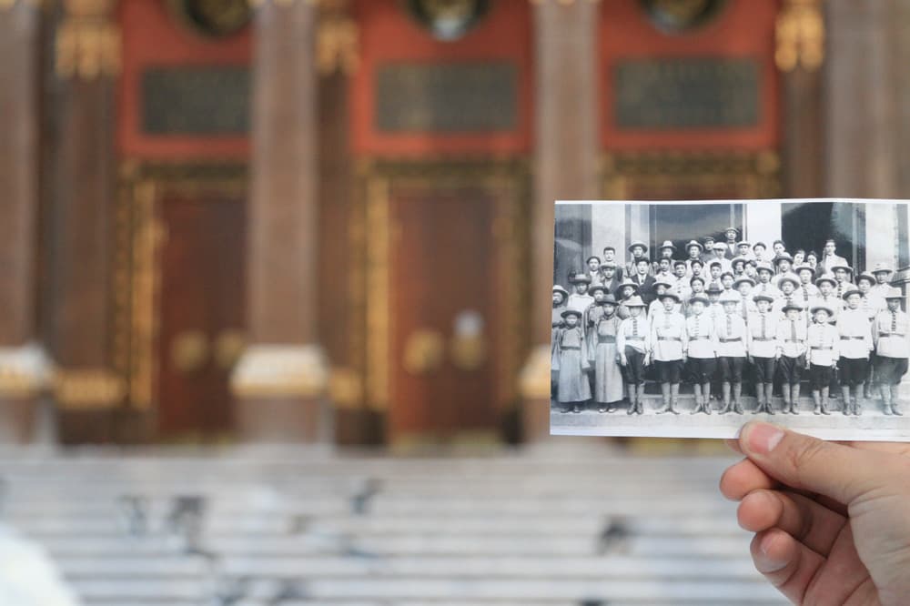 비얌반얌 우르트나산, 투굴두르 문크-오키르, 문크바토르 수렌자브(보디쿠), 엔크바트 나착도르지, <기억의 이주>, 2019, 3채널 비디오, 흑백, 컬러, 사운드, 20분, 몽골예술위원회 커미션, 미국-몽골 예술위원회, 샤이닝홀스펠로우쉽 후원