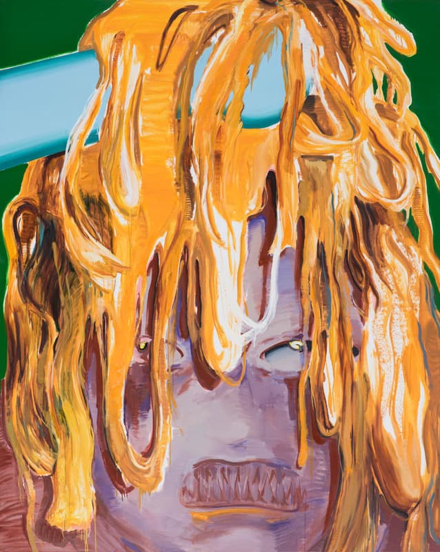 이은새, 밤의 괴물들 - 붙들린 머리, oil on canvas, 181.8x227.3cm, 2018