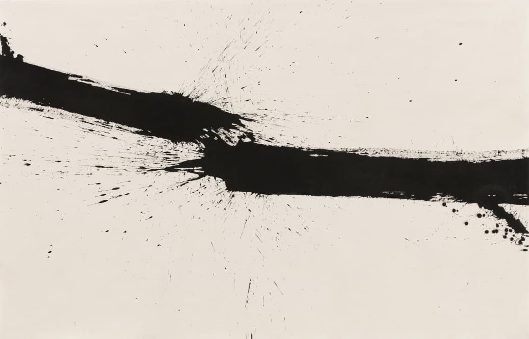 김호득, 흐름, 2018, 광목에 먹, 159x248cm