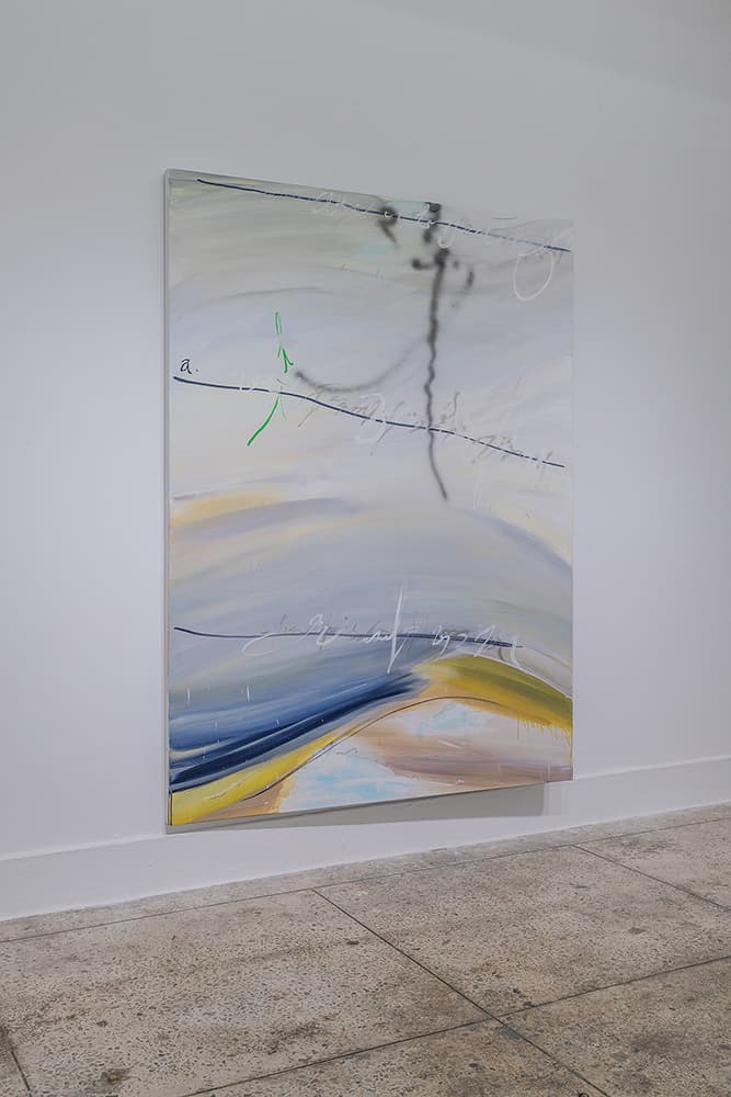 So I Wrote a Letter, 2022, oil and spray paint on linen, 180×130cm