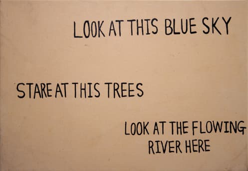 Kim Beom, 풍경 #1 Landscape #1 marker on canvas 82 x 57 cm 1995