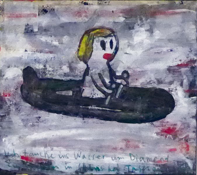 요시토모 나라 Yoshitomo Nara, 무제, 종이에 혼합, 28×31.5cm, 1993