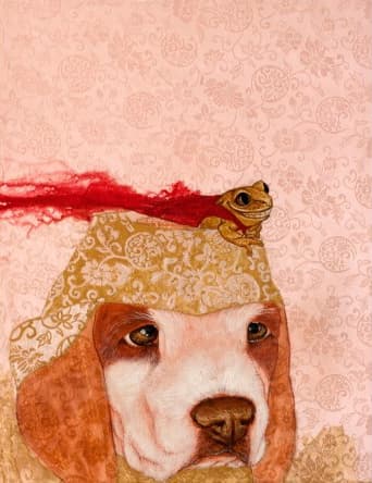 송영학_빨간 망토2_34.8x27.3cm_비단에 수간채색_2017