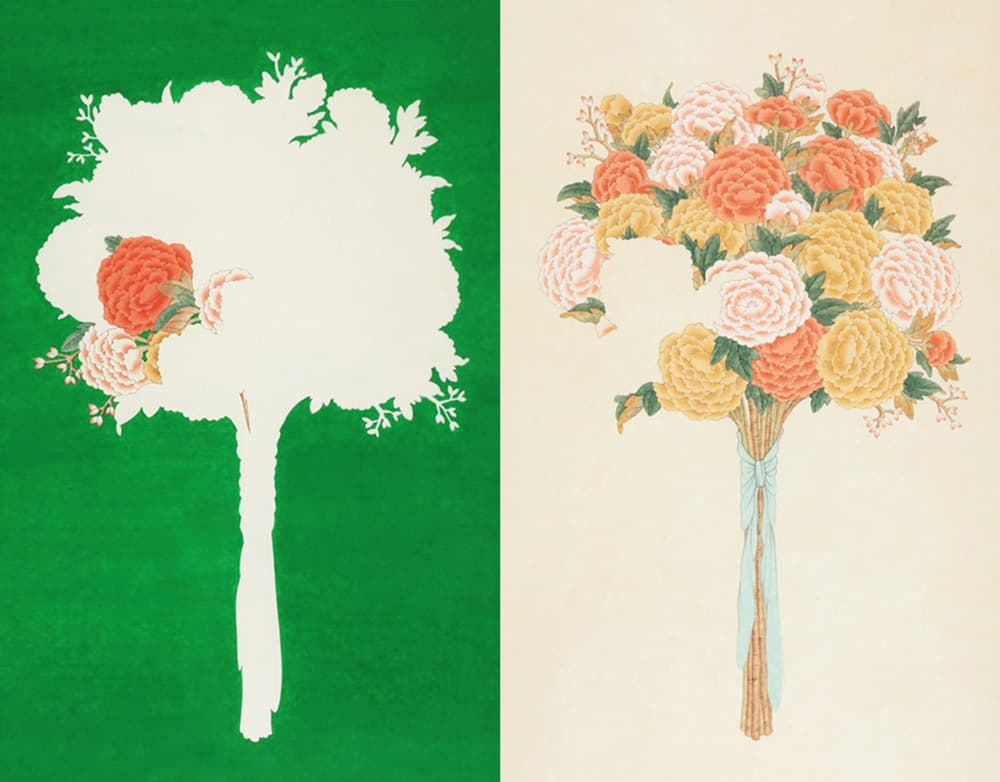 Portrait of Peony, Ink and Color on Mulberry Paper