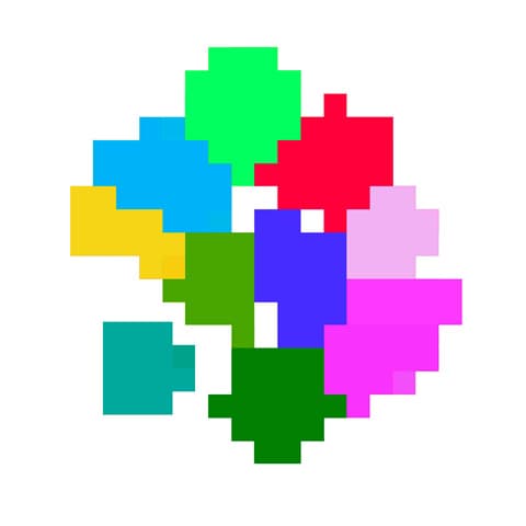 황규태, pixel; form and color, 2017, pigment print, 40x40cm