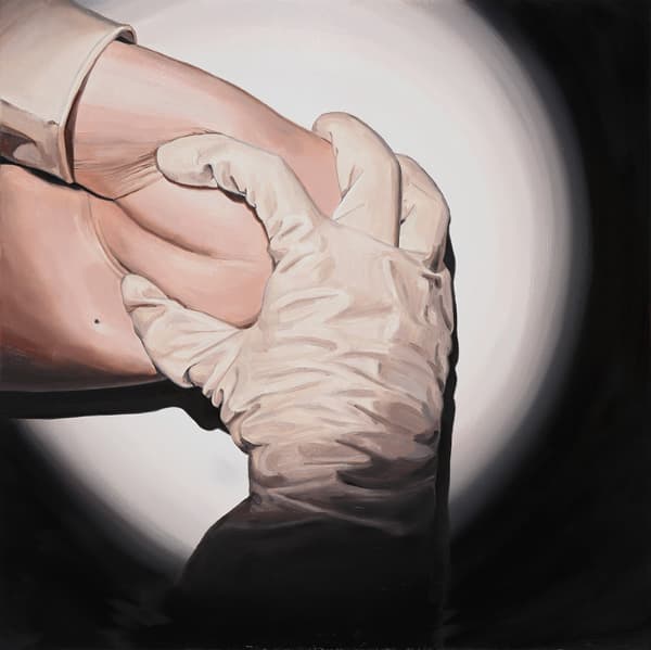 박슬기, 밝히면서 밝히기, 60.6x60.6cm, 캔버스에 유채, 2018