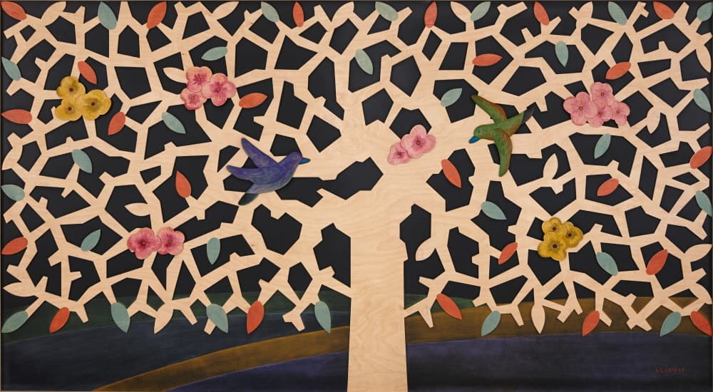 나무로 그리다, 2013, 자작나무, 212x114.5cm