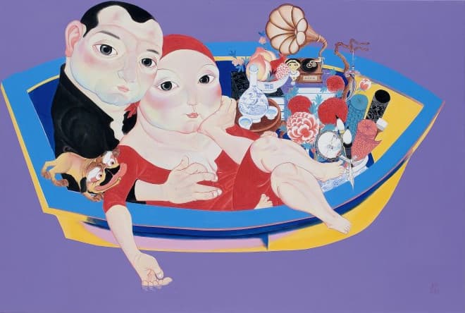 전현숙_비는 그쳤고 눈부신 별들이 가득했다_acrylic on canvas_130.3x194cm_2008