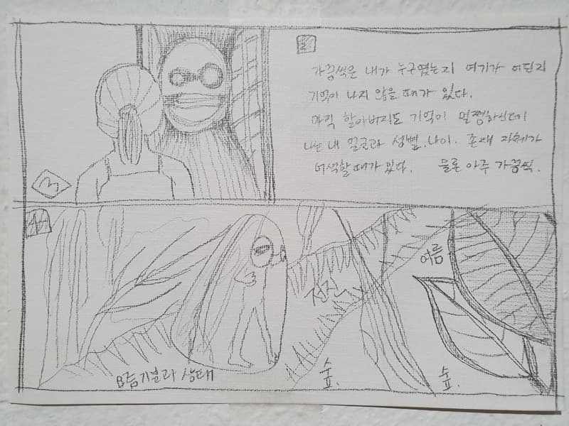 안드레야 킴, If you go to the sea, you will become a person with a shape(바다에 가면 형체가 생기는 사람이 된다), 복합매체, 가변크기, 2019