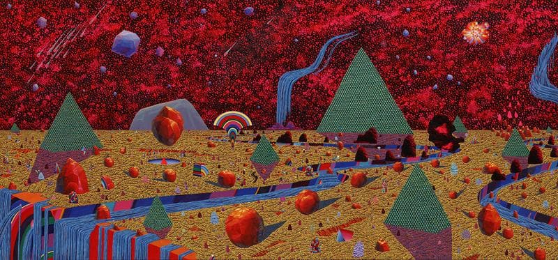 안두진, 닮은 것과 닮은 꼴 Twins of nature and figures, 140x300cm, Oil and acrylic on canvas, 2016
