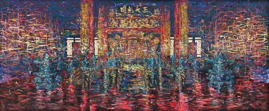 김진, N_either11c01_2011 oil on linen_600x250cm