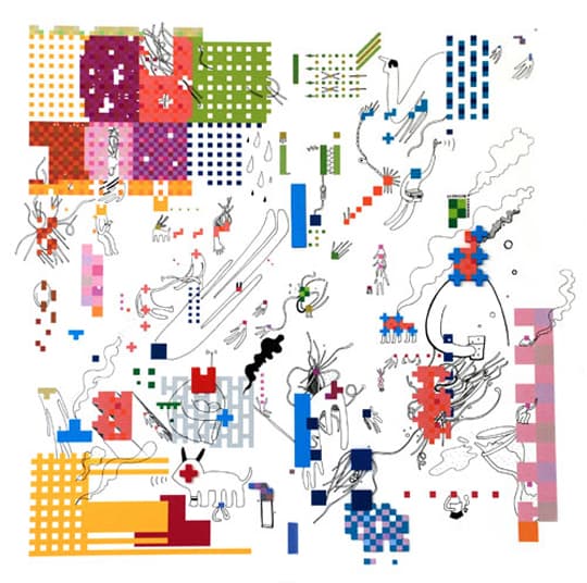 추미림_Pixel Space 001_종이에 펜, 종이블럭_50×50cm_2007