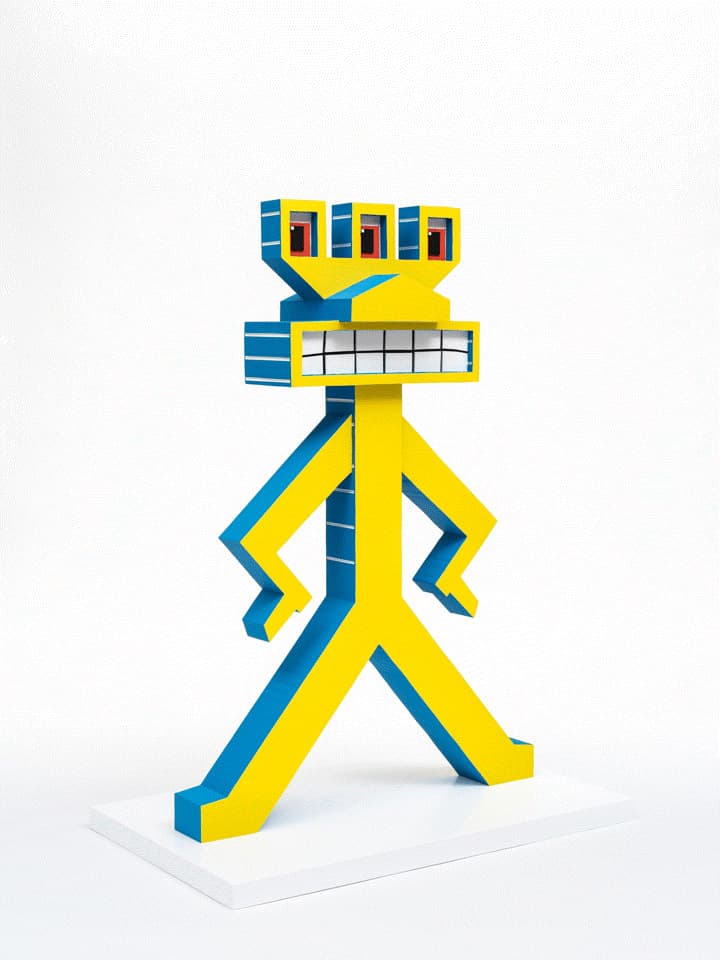 Kenny Scharf, GRR GUY, 1986/2021, Acrylic on cast aluminum, 122 x 82 x 24.8 cm