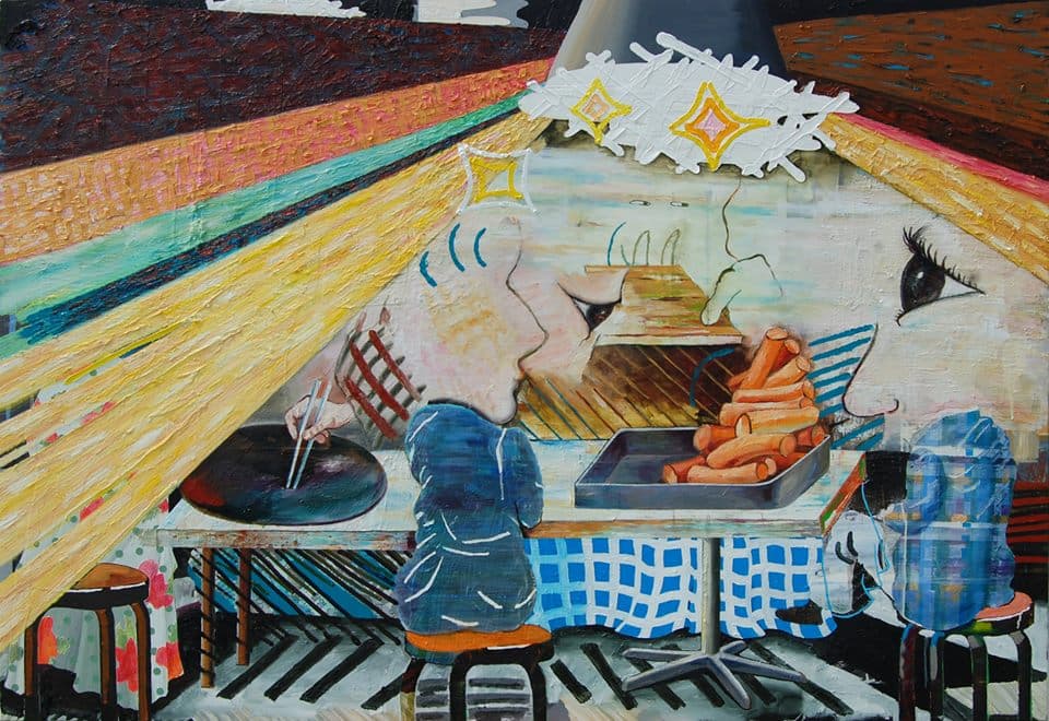 한윤정_통인마켓_111.2x162.2cm_아크릴,유화_2015