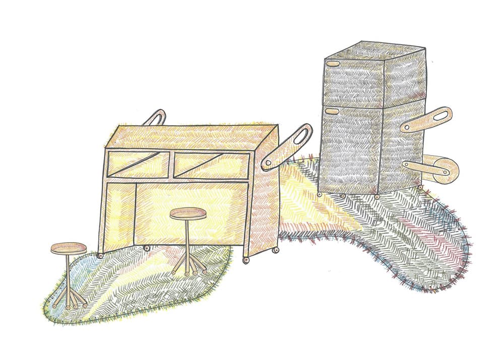 김미수,Furry Island, Refrigerator Coushion, Furry ChairStool, Moldy Carpet