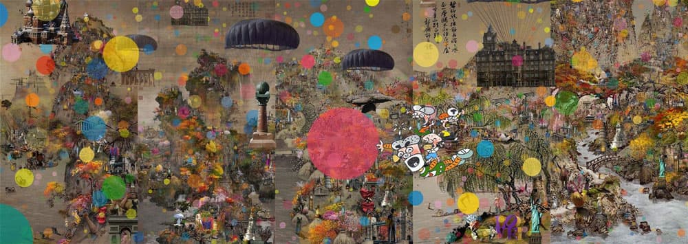 이이남, 만화병풍7, LCD, 130x77cm(5EA)