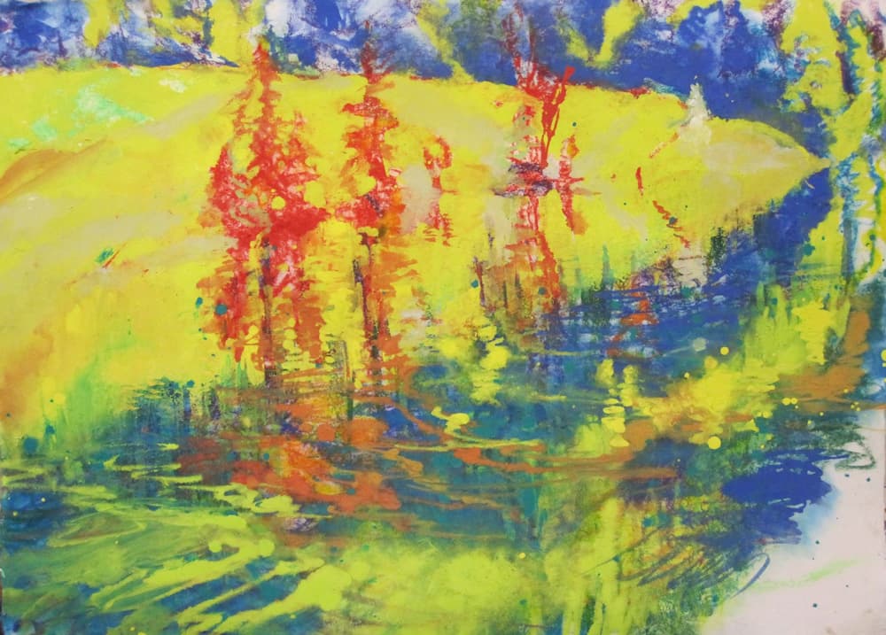 이광(Lee Kwang)_Davosersee, 한지에 과슈와 파스텔, 46x65cm, 2011