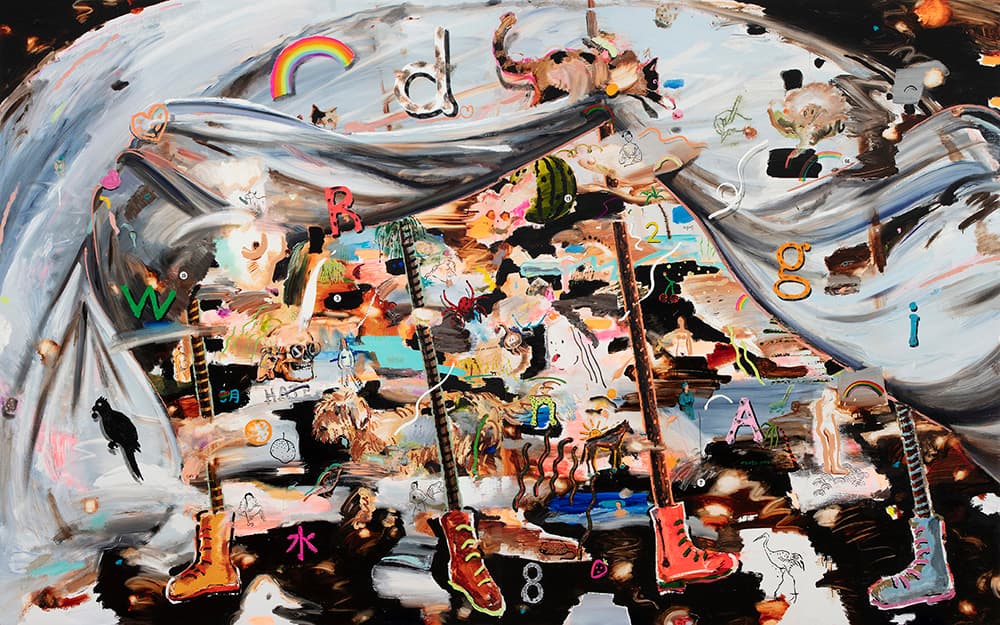 최수진, 〈드로잉하우스〉, 2021, 캔버스에 유채, 227.3 x 363.6 cm