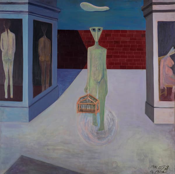 아흐마드 무르시, 새와의 산책 II, 1971, 카이로이집트근대미술관 소장