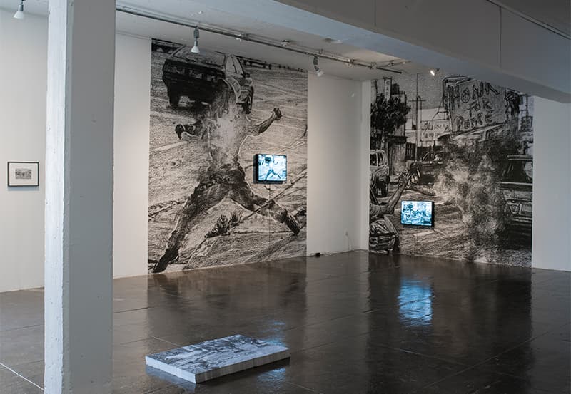 Kang Seung Lee, untitled (la revolución es la solución!) installation view at Artpace San Antonio, 2017, Photography by Adam Schreiber
