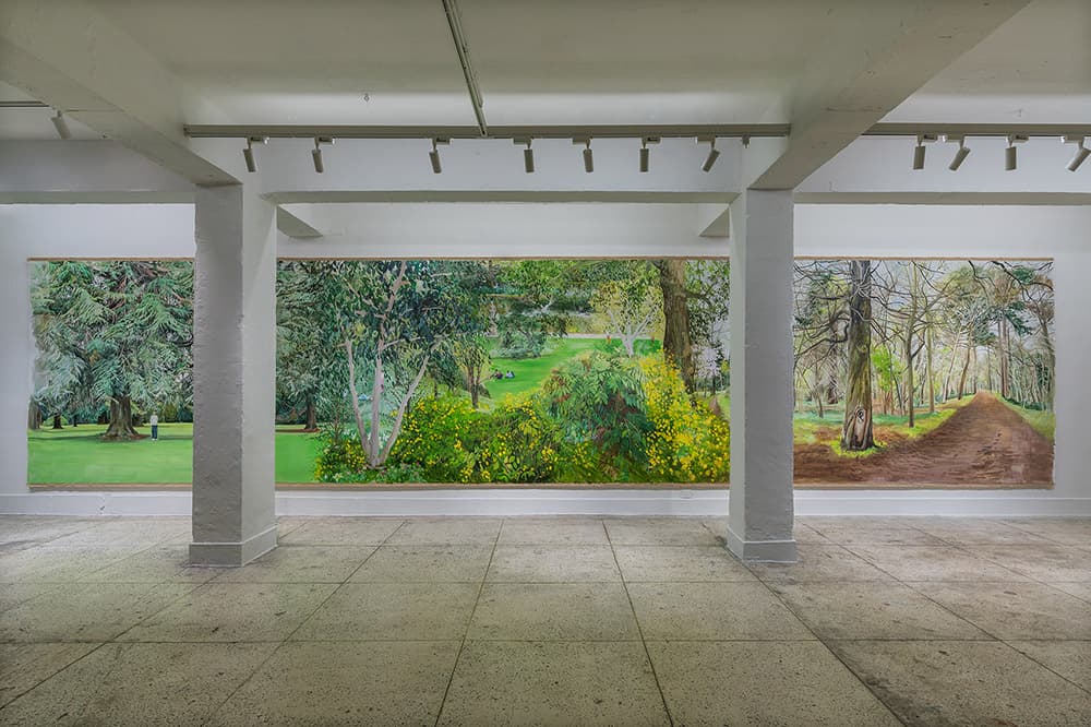 Promenade, 2022, oil on juta scozia, 220×1000cm