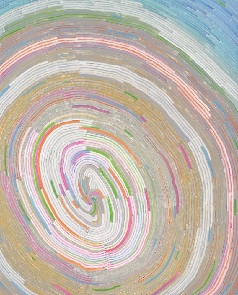 김영헌, 〈P23043-일렉트로닉 노스탤지어〉, 2023, 린넨에 유채, 100x80cm
