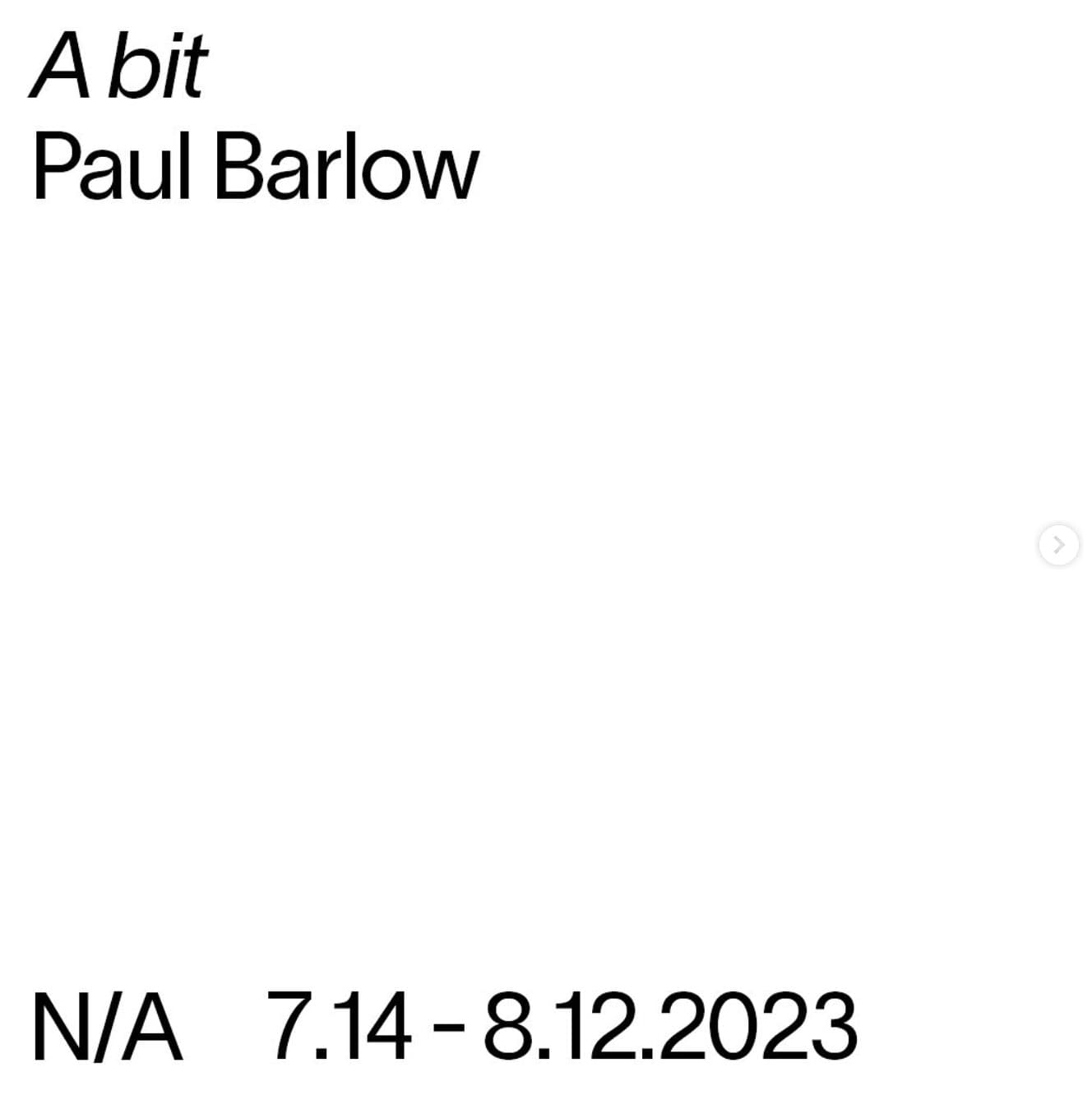 Paul Barlow: A bit 1
