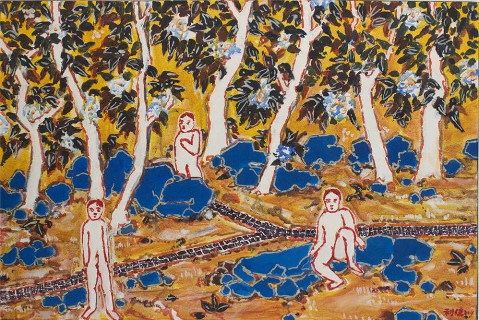 Travelling in the Garden series 4, Acrylic on Canvas, 60x90cm, 2011