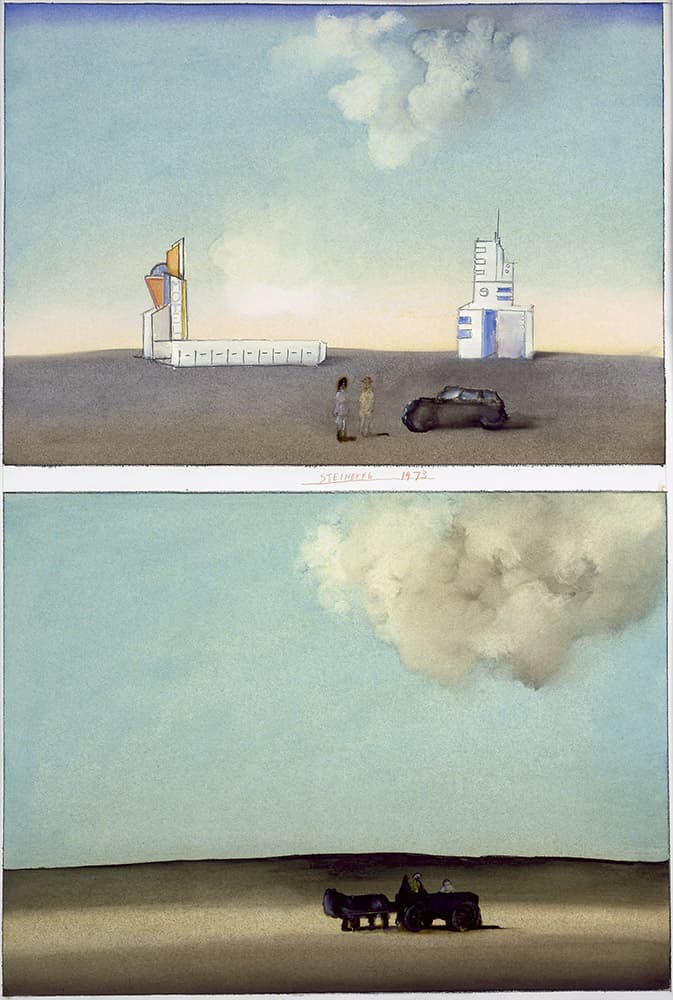 Saul Steinberg, Abidjan, 1973 © Saul Steinberg Foundation / Artists Rights Society (ARS), New York, courtesy Pace Gallery