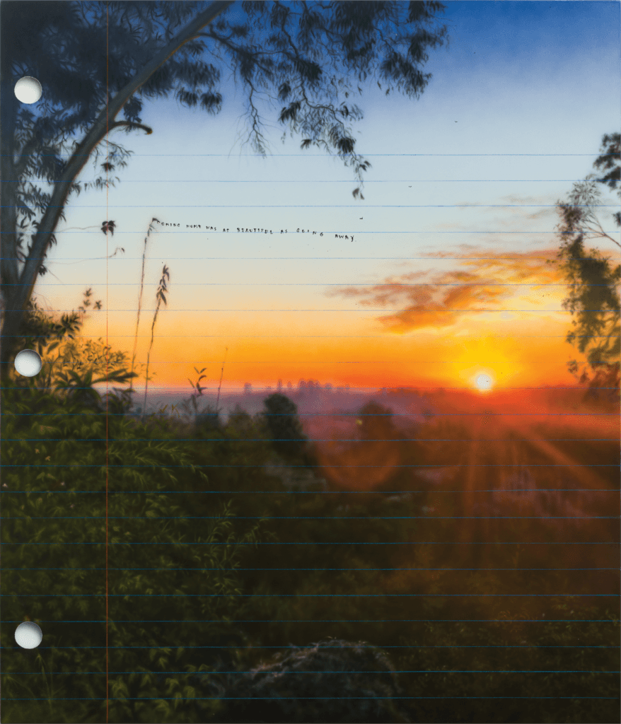 Coming Home Was As Beautiful As Going Away, 2021, Acrylic and pencil on canvas, 182.9 x 213.4 x 3.8 cm ⓒ Nice Day Photo
