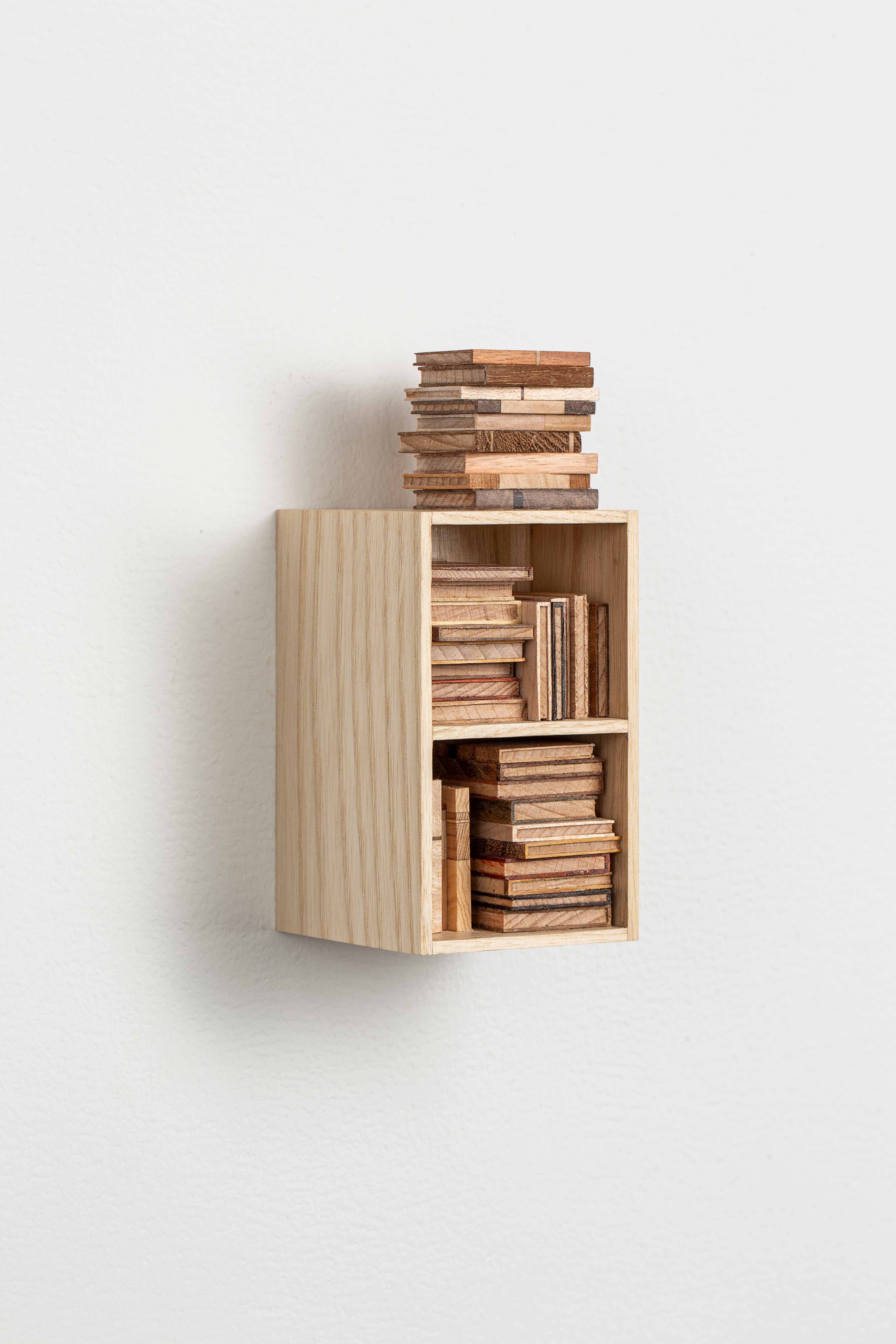 Chiu Huai Hsuan, Little corner 19, 2023, Ash and different types of wood, 5.6x13x5.4cm