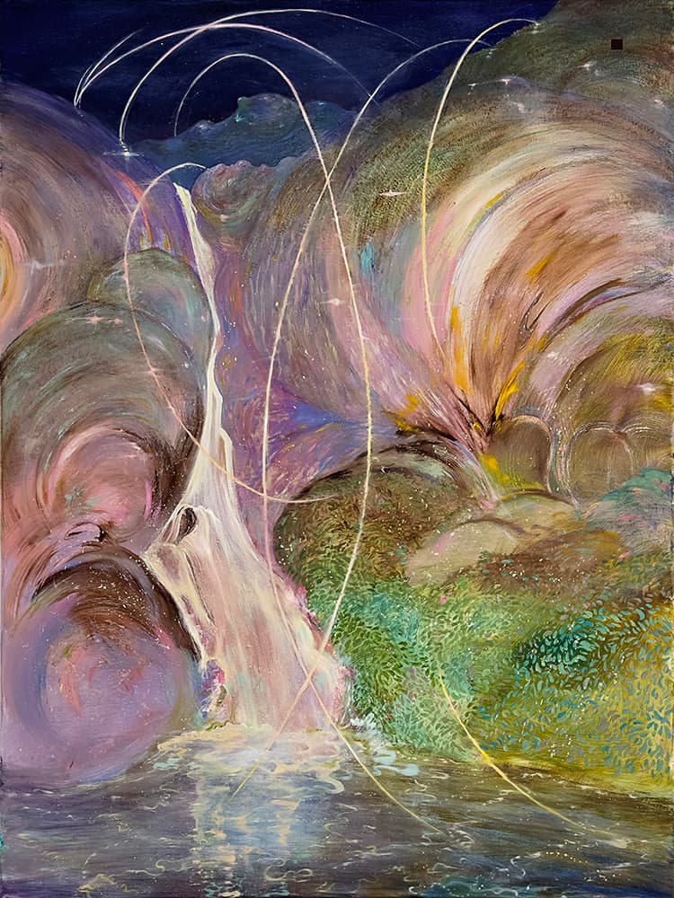 〈Battleground〉, 2023, 캔버스에 유채, 아크릴 물감, 160×120cm