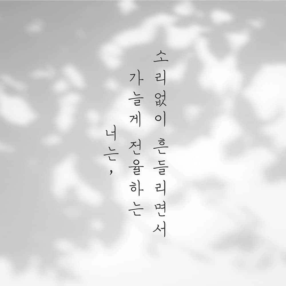 소리 없이 흔들리며 가늘게 전율하는 너는, 1