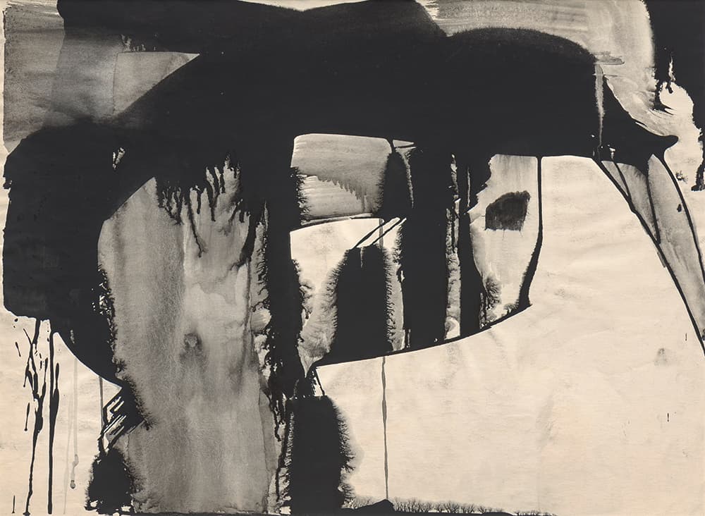 최욱경(1940-1985) 〈실험 (實驗)〉 c. 1960s Chinese ink on paper 46 x 61 cm Courtesy of the artist’s estate and Kukje Gallery 사진: 안천호 이미지 제공: 국제갤러리