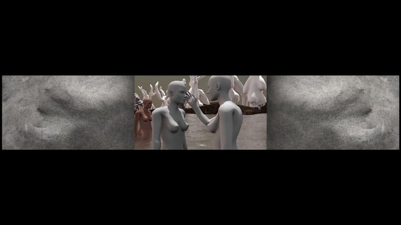 이영주, 제한된 낙원, 3채널 디지털 애니메이션 설치, 17분, 가변크기, 2017 Paradise Limited, 3channel digital animation installation, 17min, dimension variable, 2017