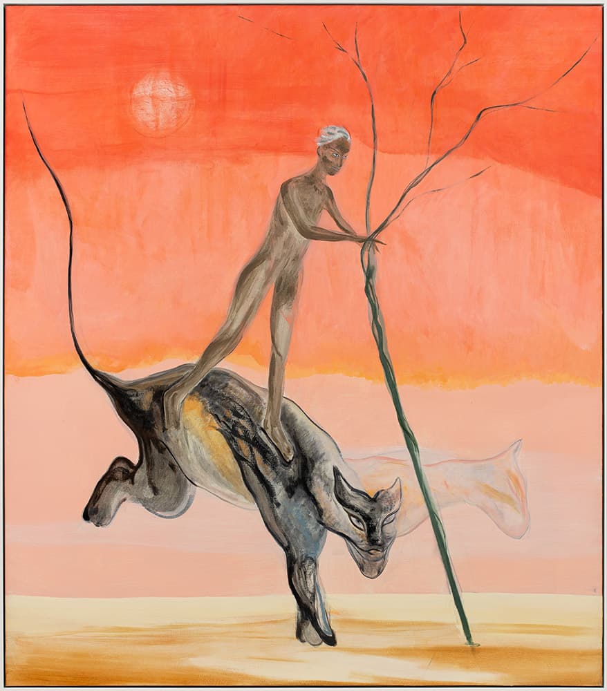 파올로 살바도르, <El hombre que no podía tocar mar>, 2023. 린넨에 유채, 170 x 150 cm