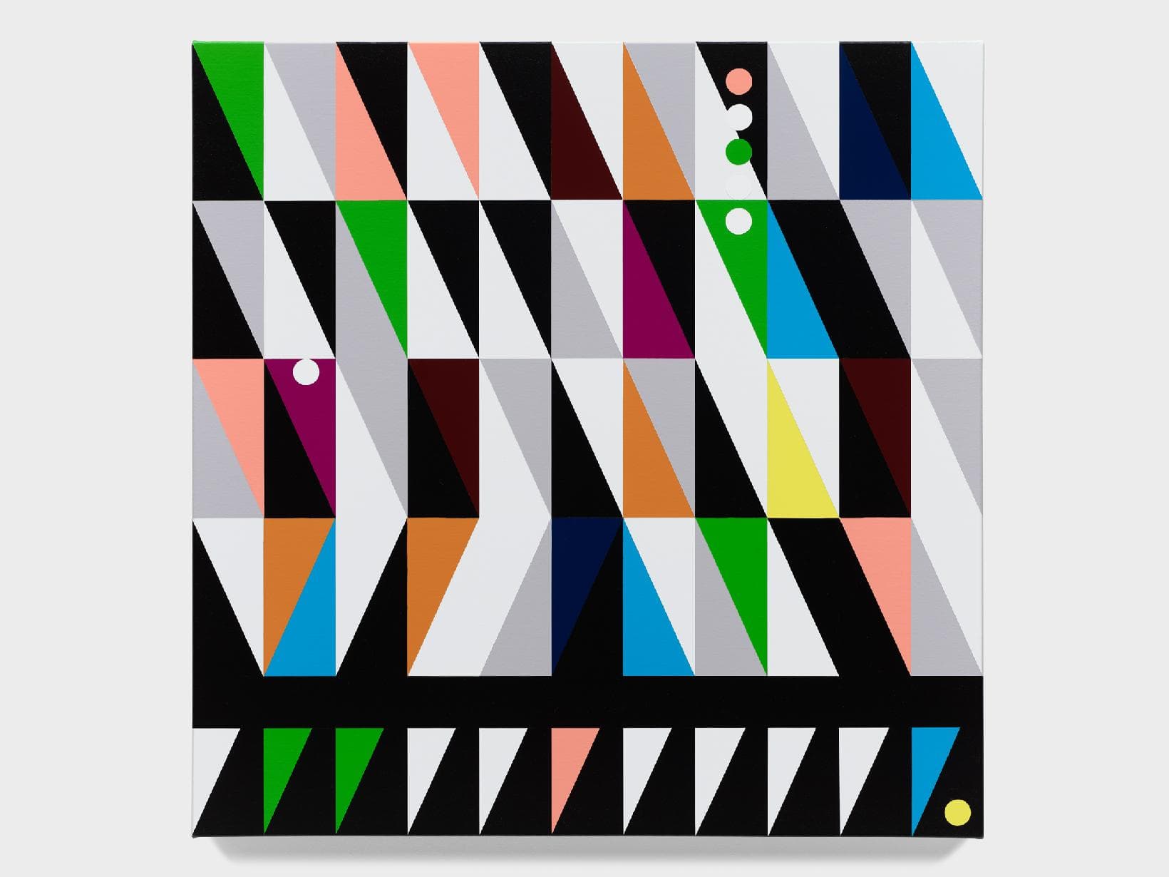 Industrial Bank 90 x 90 cm, Household gloss paint on canvas, Photo by Tom Powel Imaging