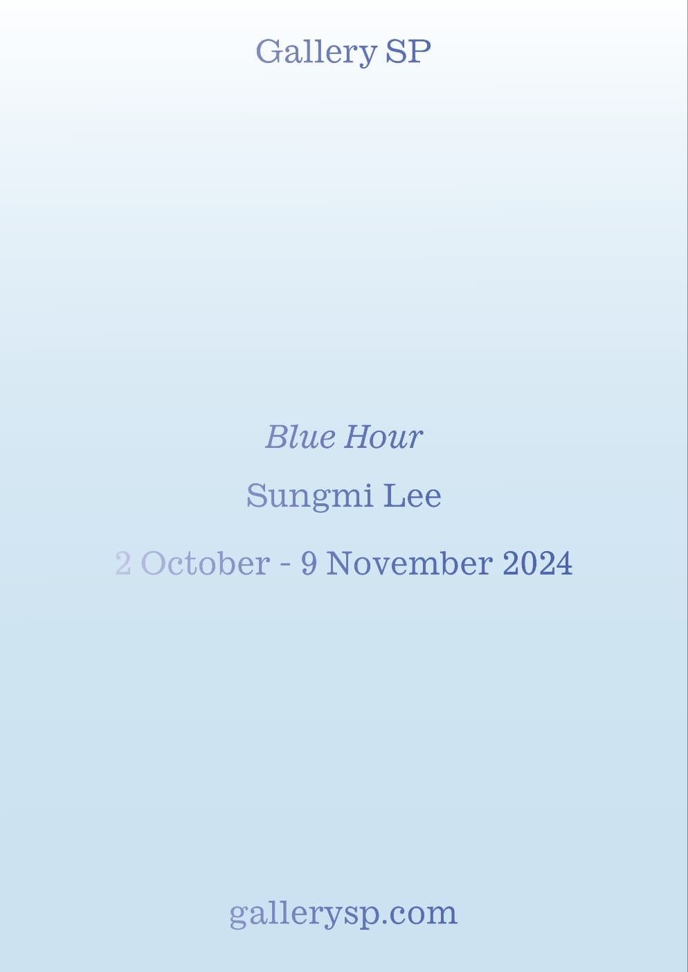 이성미 개인전: 블루아워 Blue Hour 1