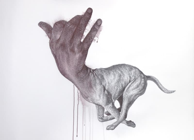 박승예, Handog-6_종이에 펜_80 x 110cm_2016
