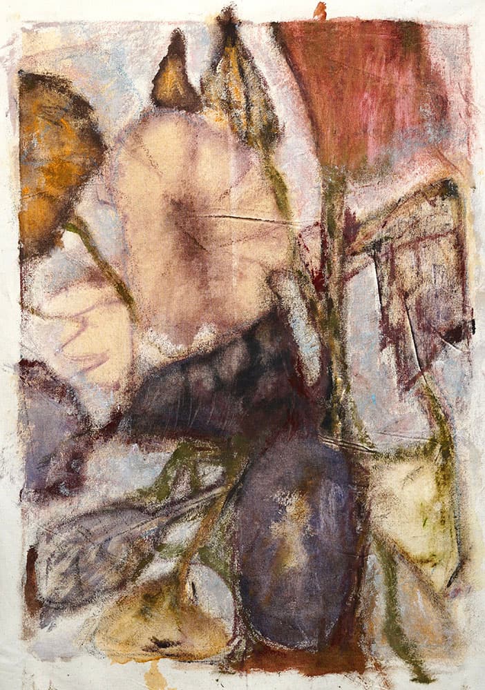 박정원_Lonely flowers_57 X 40 cm_watercolors on cottonade_2023