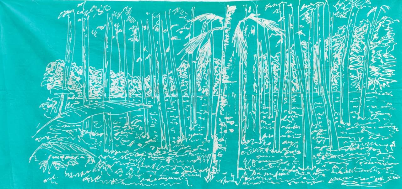 Lee Wan_Mountain & Forest_2016_Batik on cotton_102x49cm