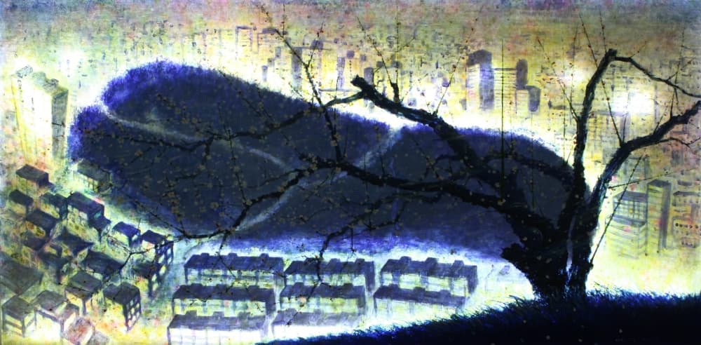 정선휘, 시간이 만들어 낸 풍경, 200×100cm, 2015 