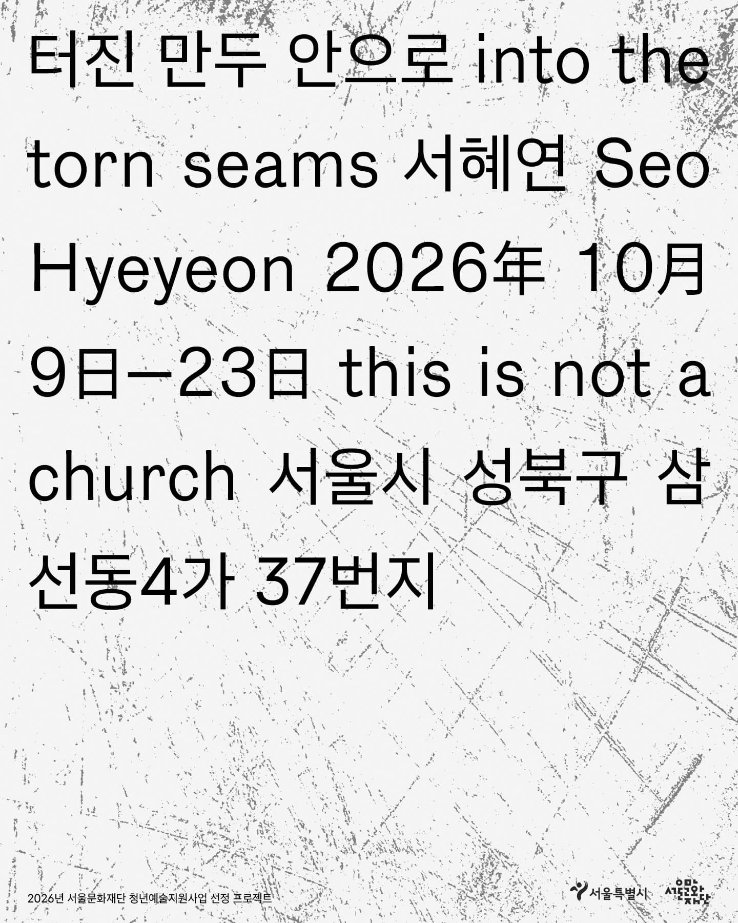 서혜연 개인전: 터진 만두 안으로 into the torn seams 1