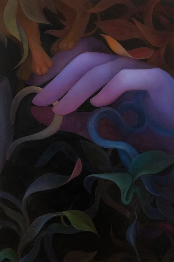 Night's Tender Garden, 150 x 100 cm