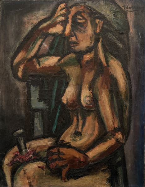 카밀 알텔미사니, 무제(앉아있는 누드), 1941, 카이로이집트근대미술관 소장