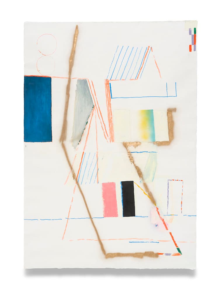 백현진, 갈팡질팡 Wavering, 2025, Oil and spray enamel on paper, 213 x 150 cm, Courtesy of the artist and PKM Gallery Photo © Sangtae Kim Fondation d'entreprise Hermès