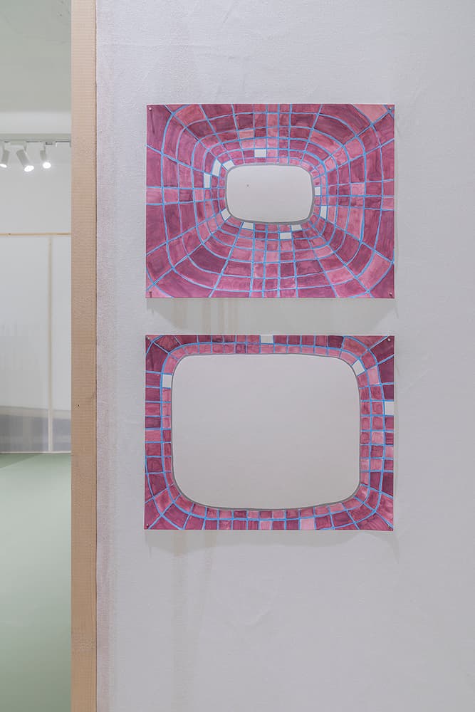 노혜리, 타일 드로잉 Tile Drawing, 2022, gouache on paper, 28×35cm